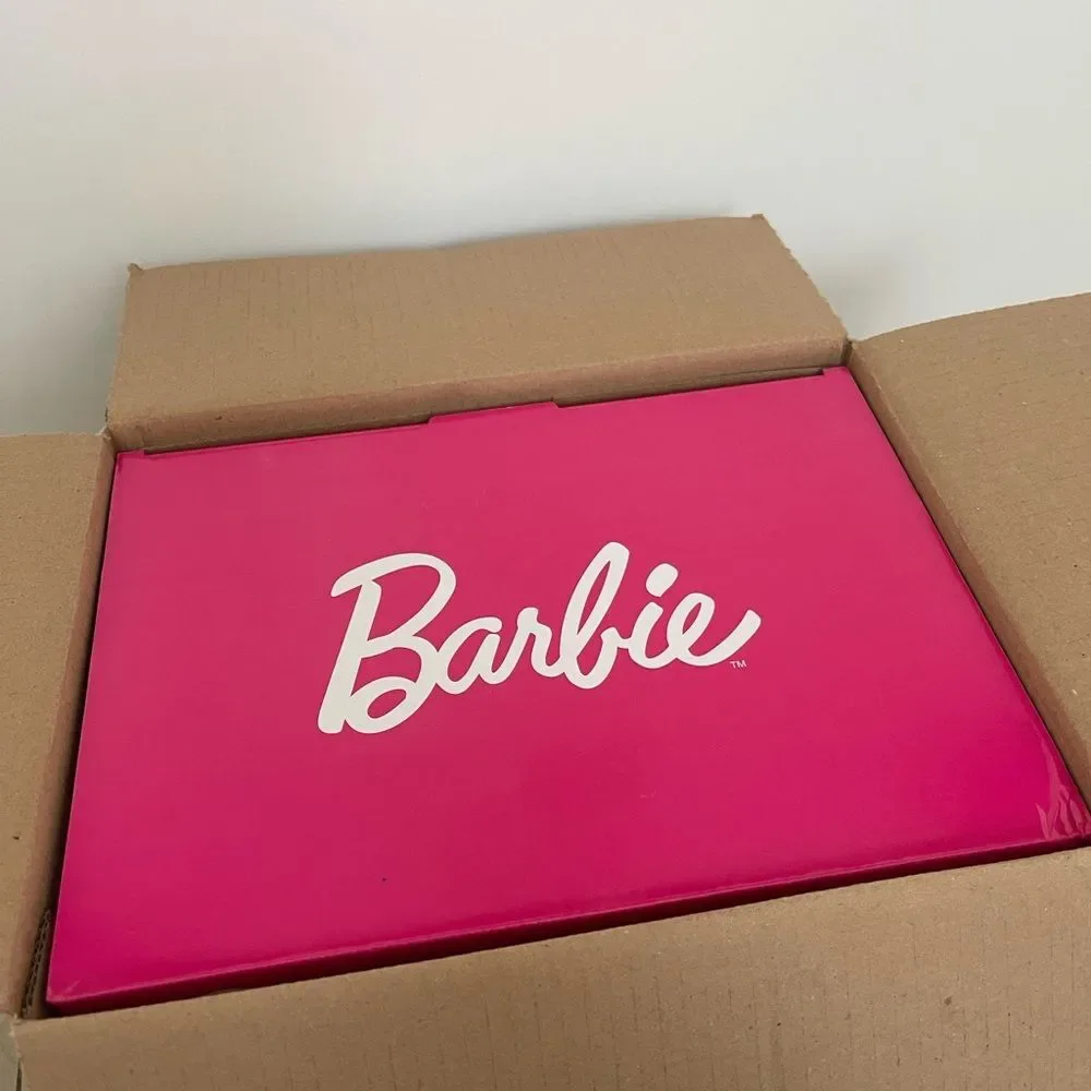 Last One Barbie Hot Pink Malibu 4L Cooler Mini Fridge with Glass Door 6 Can